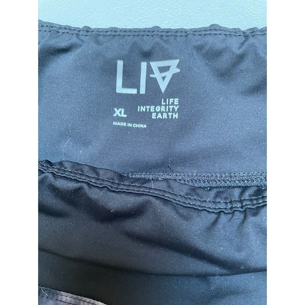 Life Integrity Earth Women's Elastic Waist Shorts in Black Gray Size XL NWOT - Picture 3 of 7
